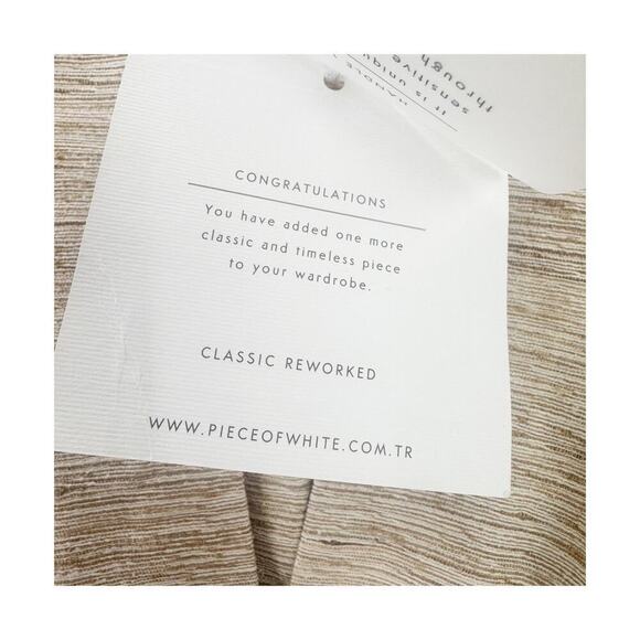 Piece of White Audrey Dress Beige Raw Silk Dolman Sleeves Resort Size 34/XS NWT - Picture 11 of 12